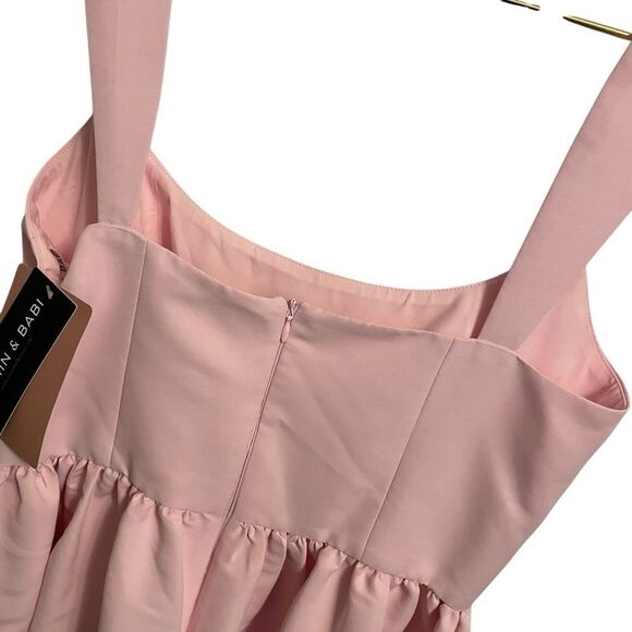 Sachin & Babi Blaine Taffeta Square Neck Sleeveless Pocket Dress Pink Size 8 NWT - Picture 6 of 8